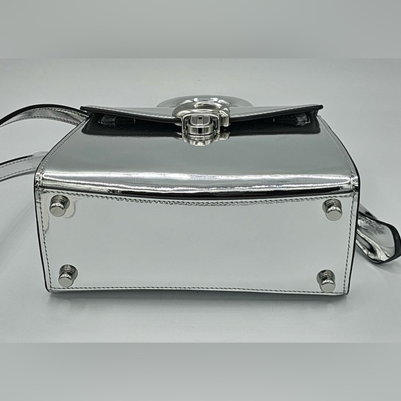 Coach Sammy Top Handle 21 In Silver Metallic - Picture 7 of 15